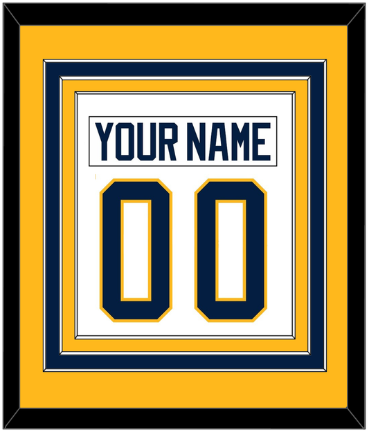 Buffalo Nameplate & Number (Back) Combined - Road White (2010-2020) - Premier Tier 3