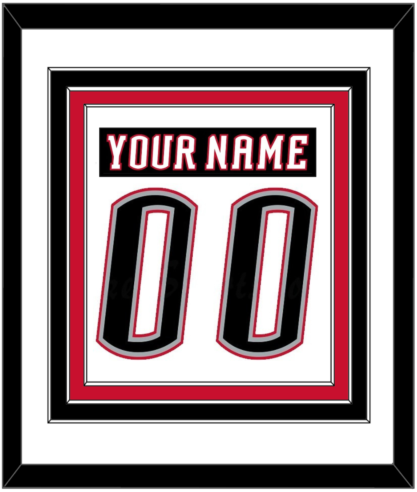 Buffalo Nameplate & Number (Back) Combined - Home White (1996-2006) - Premier Tier 1
