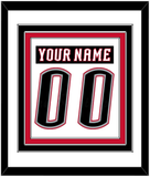 Buffalo Nameplate & Number (Back) Combined - Home White (1996-2006) - Triple Mat 1