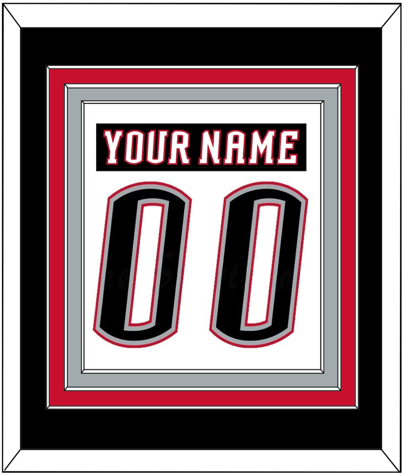 Buffalo Nameplate & Number (Back) Combined - Home White (1996-2006) - Premier Tier 2