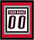 Buffalo Nameplate & Number (Back) Combined - Home White (1996-2006) - Triple Mat 3