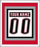 Buffalo Nameplate & Number (Back) Combined - Home White (1996-2006) - Triple Mat 3