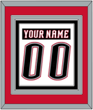 Buffalo Nameplate & Number (Back) Combined - Home White (1996-2006) - Triple Mat 3