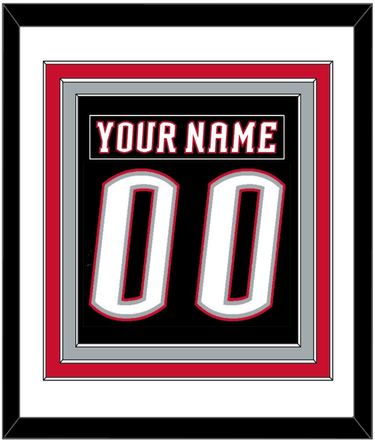 Buffalo Nameplate & Number (Back) Combined - Road Black (1996-2006) - Premier Tier 1