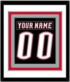 Buffalo Nameplate & Number (Back) Combined - Road Black (1996-2006) - Triple Mat 1