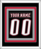 Buffalo Nameplate & Number (Back) Combined - Road Black (1996-2006) - Triple Mat 2