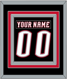 Buffalo Nameplate & Number (Back) Combined - Road Black (1996-2006) - Triple Mat 2