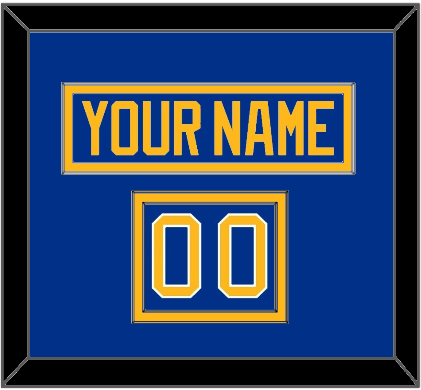 Buffalo Nameplate & Number (Shoulder) - Home Blue - Signature Tier 2