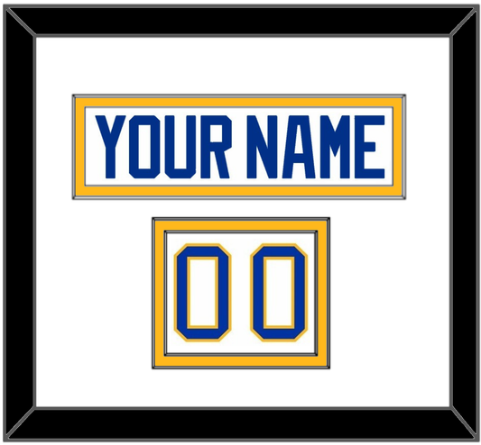 Buffalo Nameplate & Number (Shoulder) - Road White - Signature Tier 1