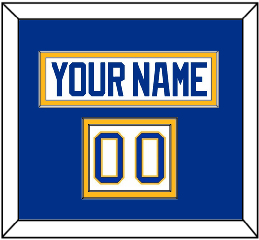 Buffalo Nameplate & Number (Shoulder) - Road White - Signature Tier 2