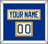 Buffalo Nameplate & Number (Shoulder) - Road White - Double Mat 2