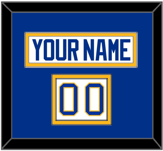 Buffalo Nameplate & Number (Shoulder) - Road White - Signature Tier 2