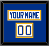 Buffalo Nameplate & Number (Shoulder) - Road White - Double Mat 2