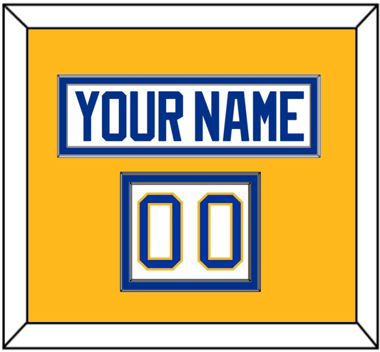 Buffalo Nameplate & Number (Shoulder) - Road White - Signature Tier 3