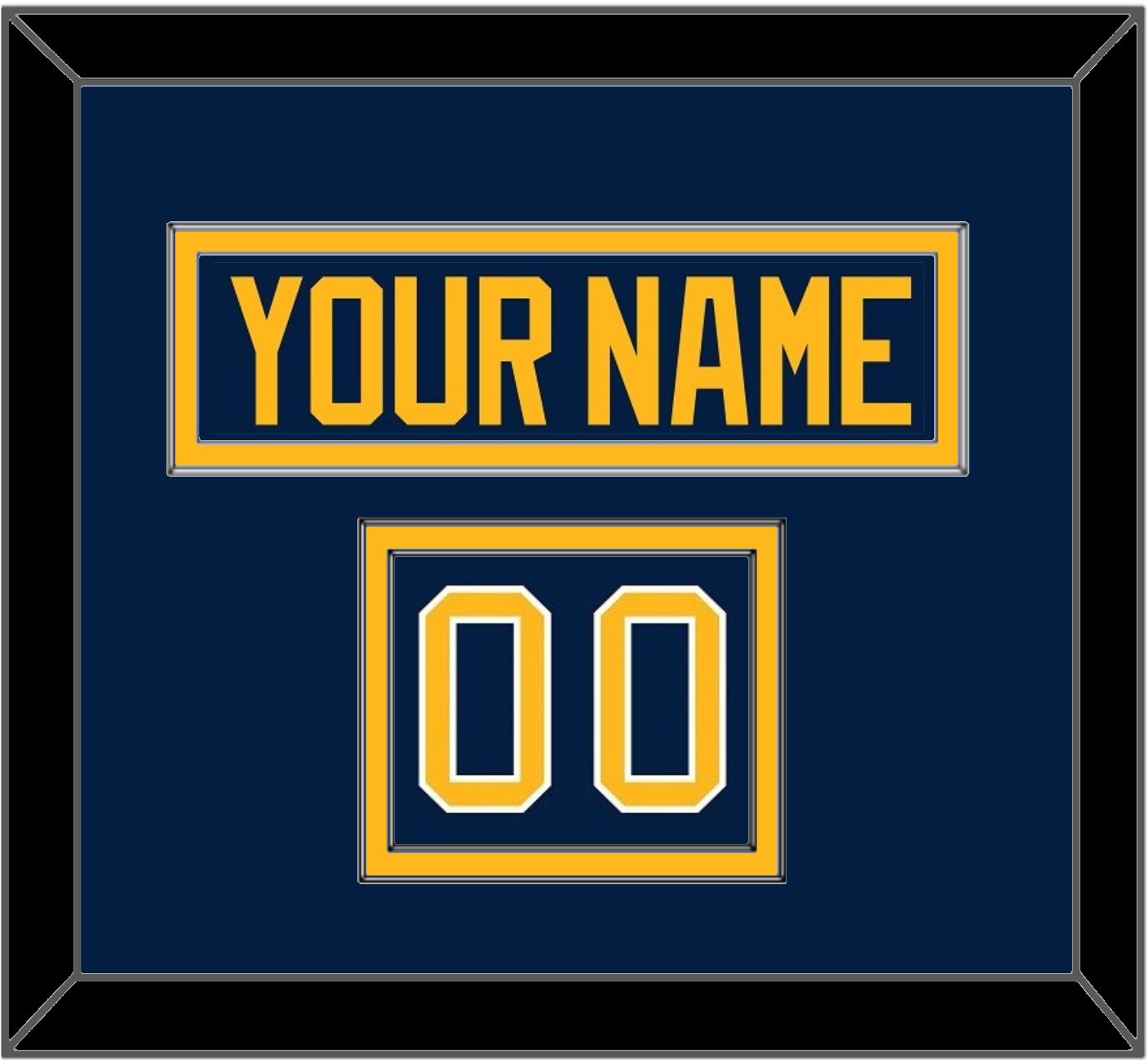 Buffalo Nameplate & Number (Shoulder) - Home Blue (2010-2020) - Signature Tier 2