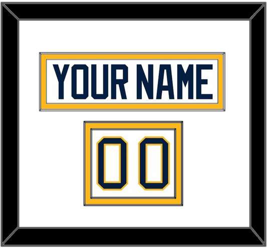 Buffalo Nameplate & Number (Shoulder) - Road White (2010-2020) - Signature Tier 1