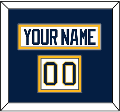 Buffalo Nameplate & Number (Shoulder) - Road White (2010-2020) - Signature Tier 2