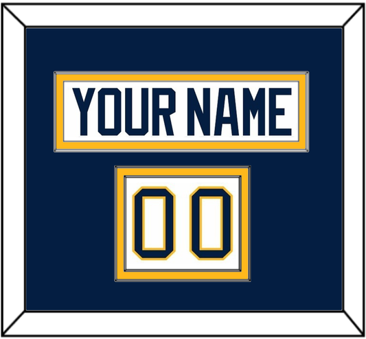 Buffalo Nameplate & Number (Shoulder) - Road White (2010-2020) - Signature Tier 2