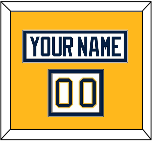 Buffalo Nameplate & Number (Shoulder) - Road White (2010-2020) - Signature Tier 3