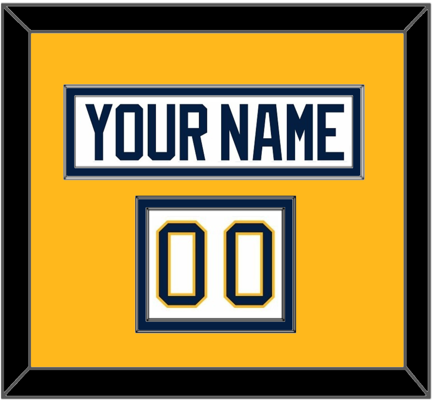Buffalo Nameplate & Number (Shoulder) - Road White (2010-2020) - Signature Tier 3