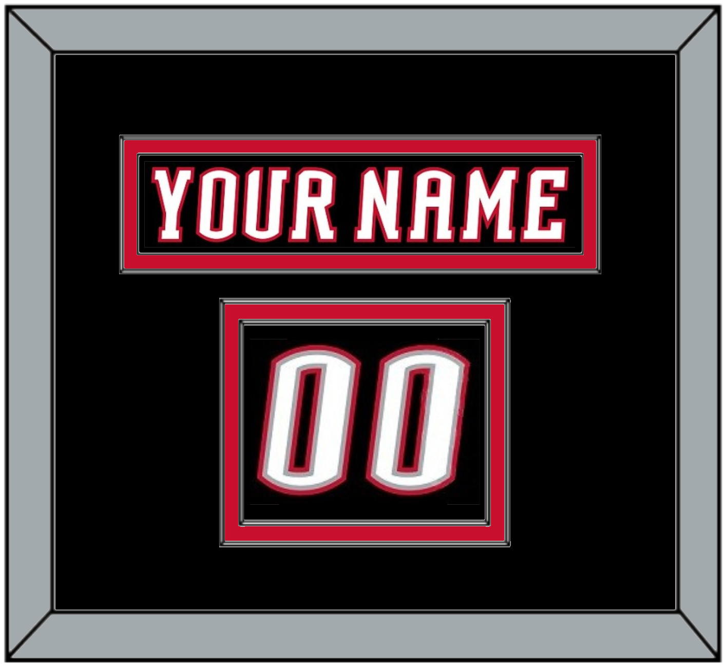 Buffalo Nameplate & Number (Shoulder) - Road Black (1996-2006) - Signature Tier 2