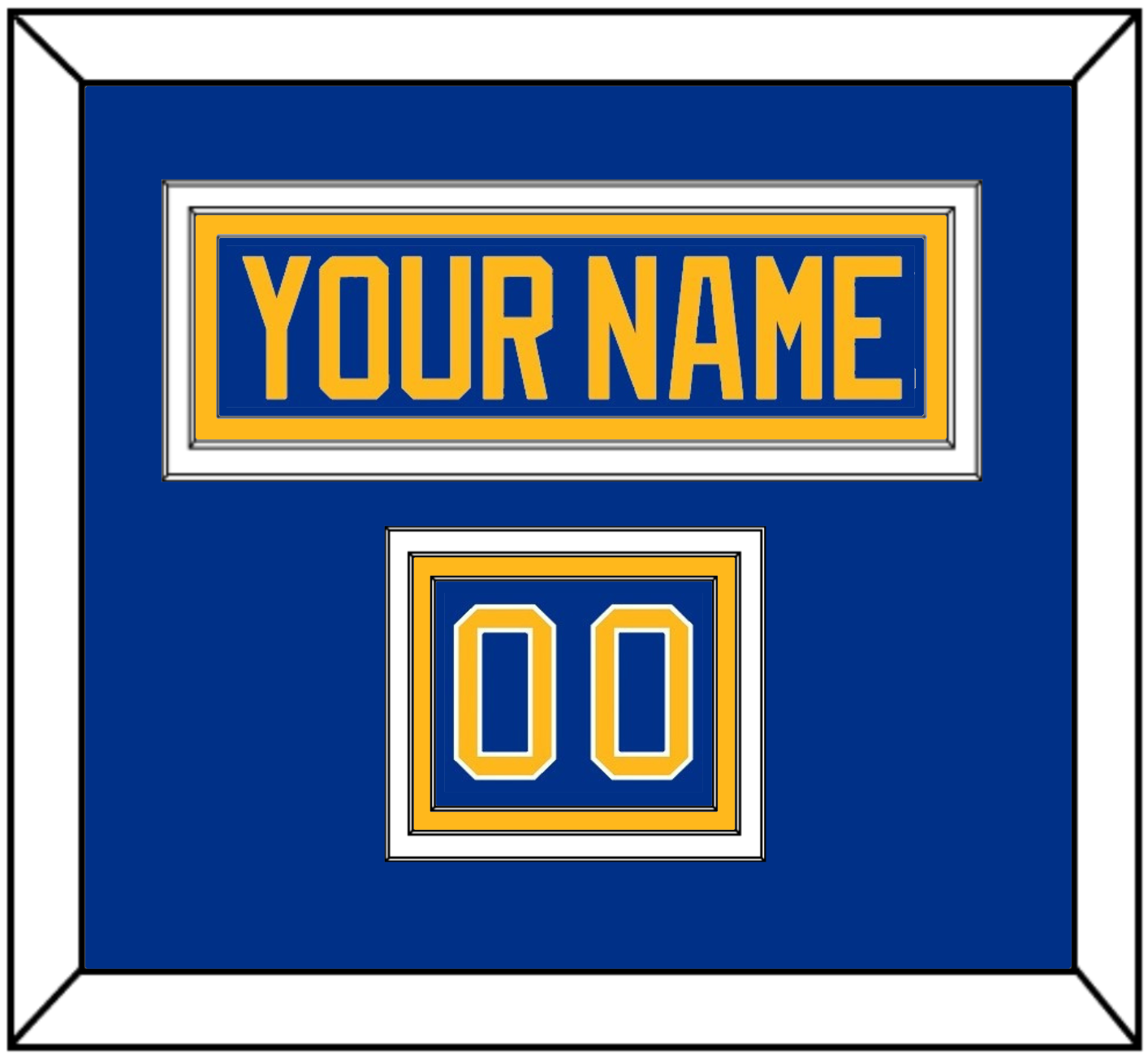 Buffalo Nameplate & Number (Shoulder) - Home Blue - Premier Tier 2