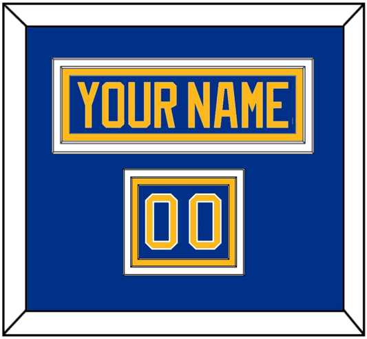 Buffalo Nameplate & Number (Shoulder) - Home Blue - Premier Tier 2