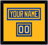 Buffalo Nameplate & Number (Shoulder) - Home Blue - Triple Mat 3