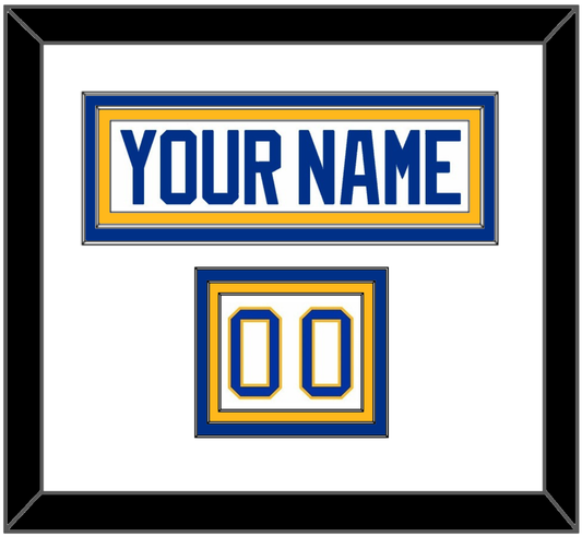 Buffalo Nameplate & Number (Shoulder) - Road White - Premier Tier 1