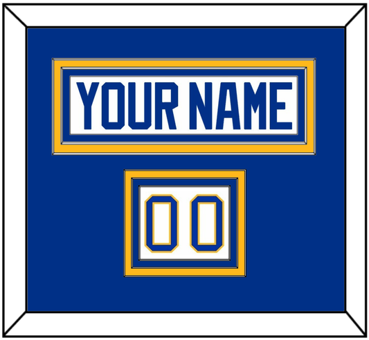 Buffalo Nameplate & Number (Shoulder) - Road White - Premier Tier 2