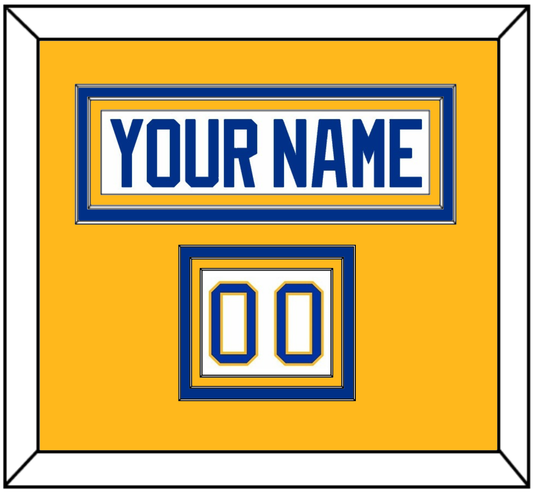Buffalo Nameplate & Number (Shoulder) - Road White - Premier Tier 3