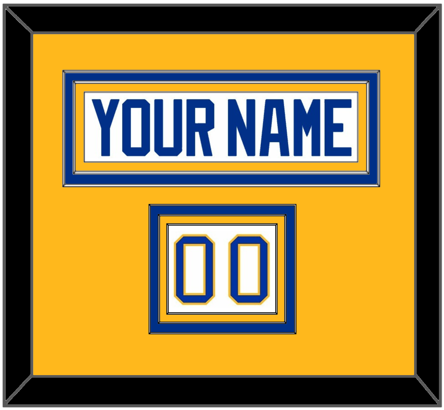 Buffalo Nameplate & Number (Shoulder) - Road White - Premier Tier 3