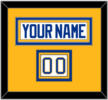 Buffalo Nameplate & Number (Shoulder) - Road White - Premier Tier 3