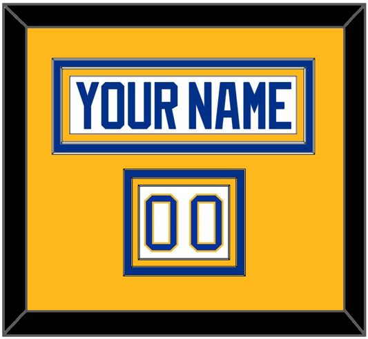 Buffalo Nameplate & Number (Shoulder) - Road White - Premier Tier 3