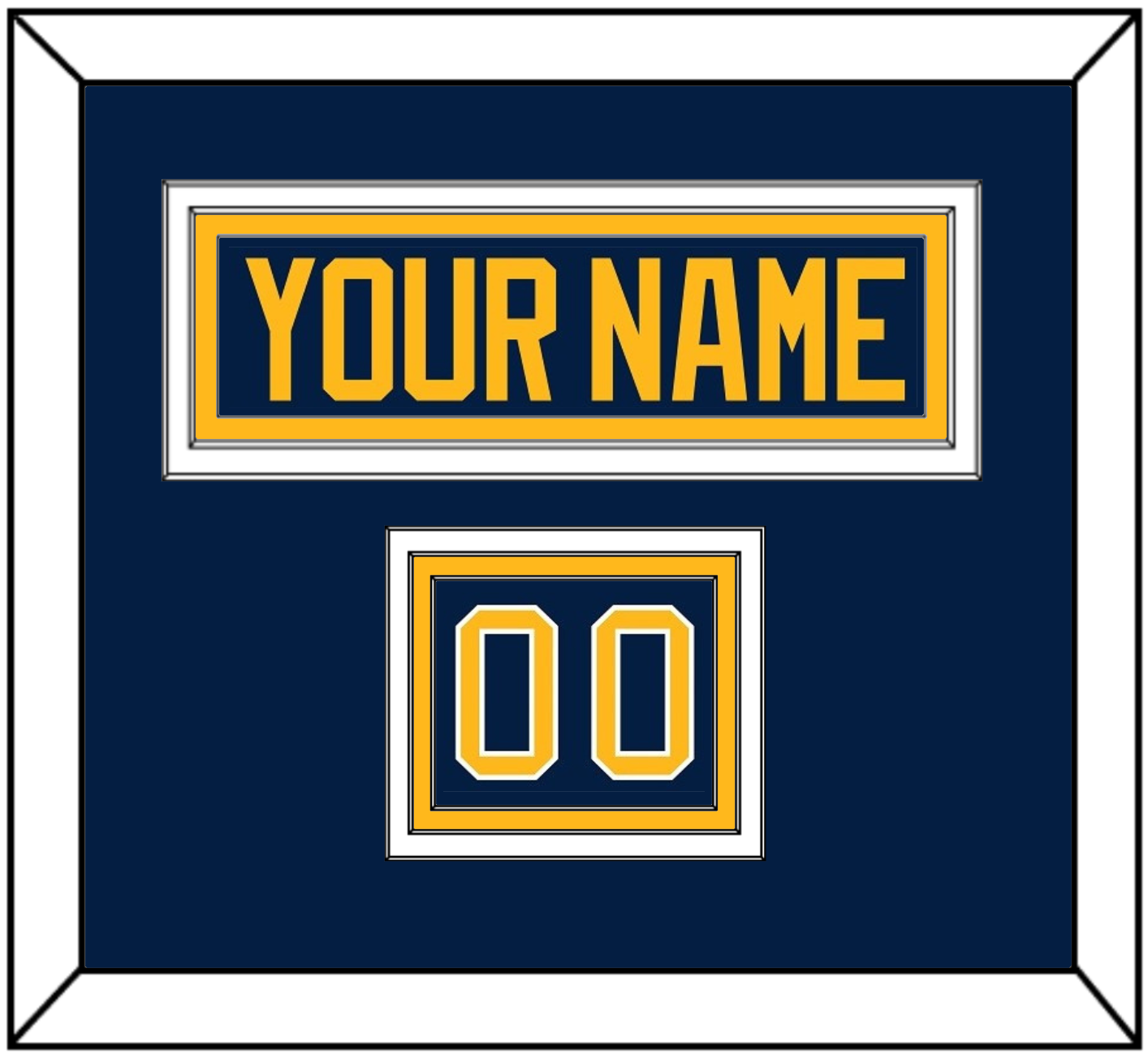 Buffalo Nameplate & Number (Shoulder) - Home Blue (2010-2020) - Premier Tier 2