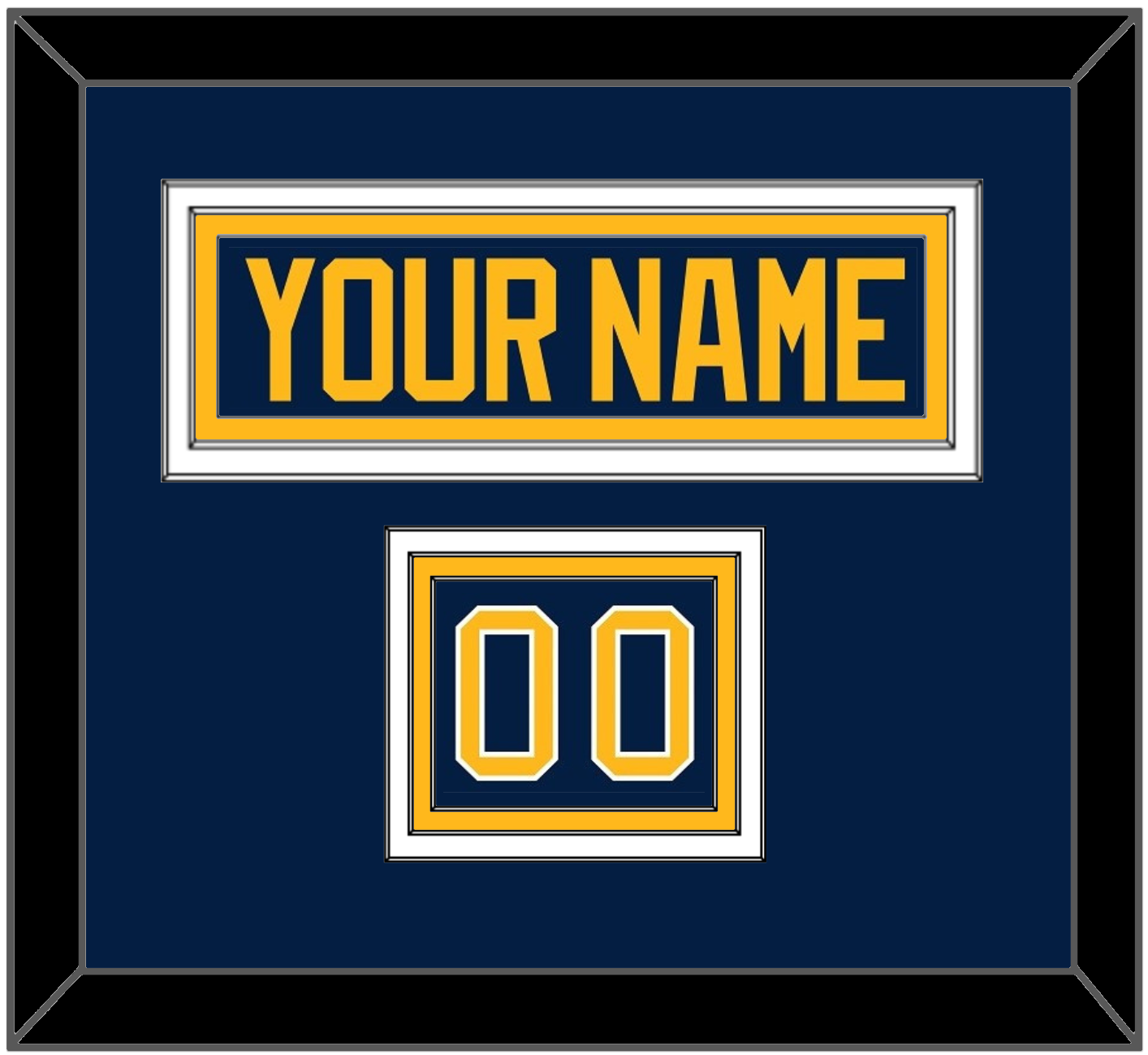 Buffalo Nameplate & Number (Shoulder) - Home Blue (2010-2020) - Premier Tier 2
