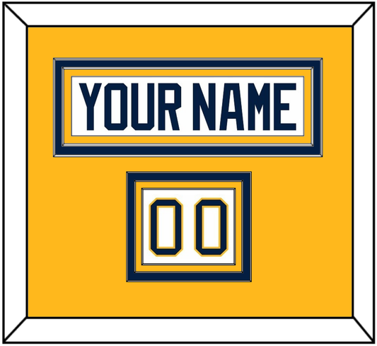 Buffalo Nameplate & Number (Shoulder) - Road White (2010-2020) - Premier Tier 3