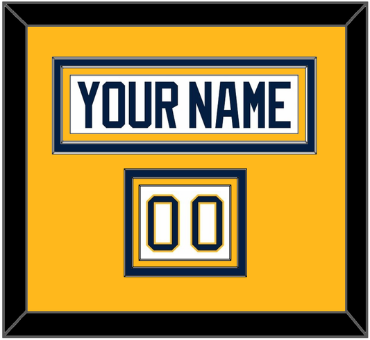 Buffalo Nameplate & Number (Shoulder) - Road White (2010-2020) - Premier Tier 3