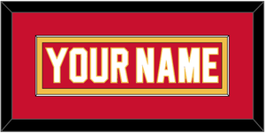 Calgary Nameplate - Home Red - Single Mat 2