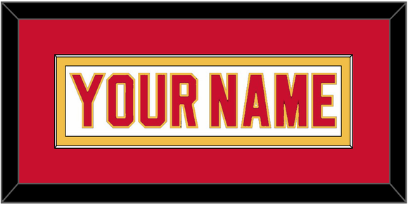 Calgary Nameplate - Road White - Single Mat 3