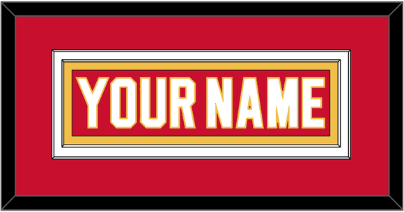 Calgary Nameplate - Home Red - Double Mat 2
