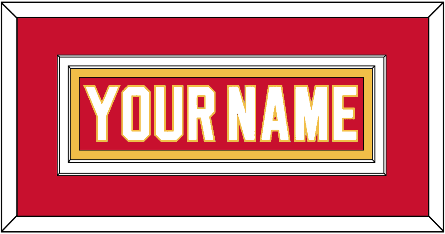 Calgary Nameplate - Road Red (1980-1994) - Signature Tier 2