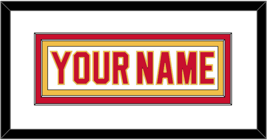 Calgary Nameplate - Home White (1980-1994) - Signature Tier 1