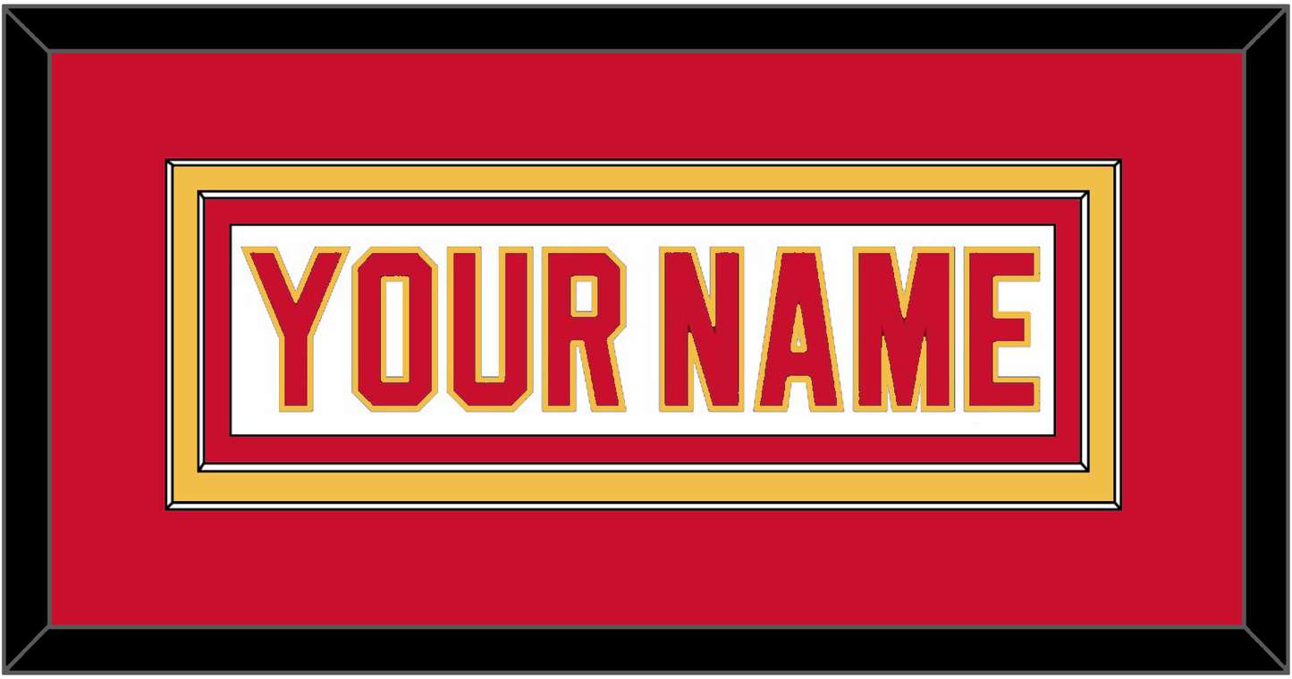 Calgary Nameplate - Home White (1980-1994) - Signature Tier 2