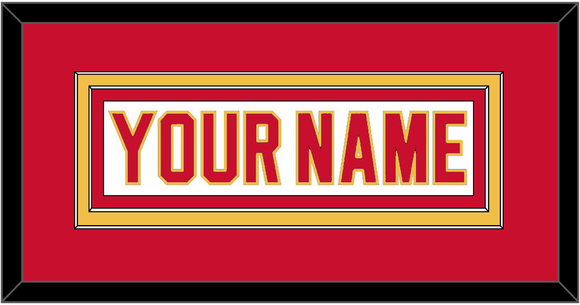 Calgary Nameplate - Road White - Double Mat 2