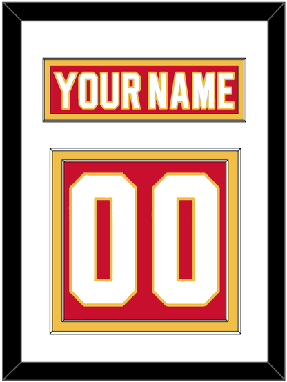 Calgary Nameplate & Number (Back) - Road Red (1980-1994) - Signature Tier 1
