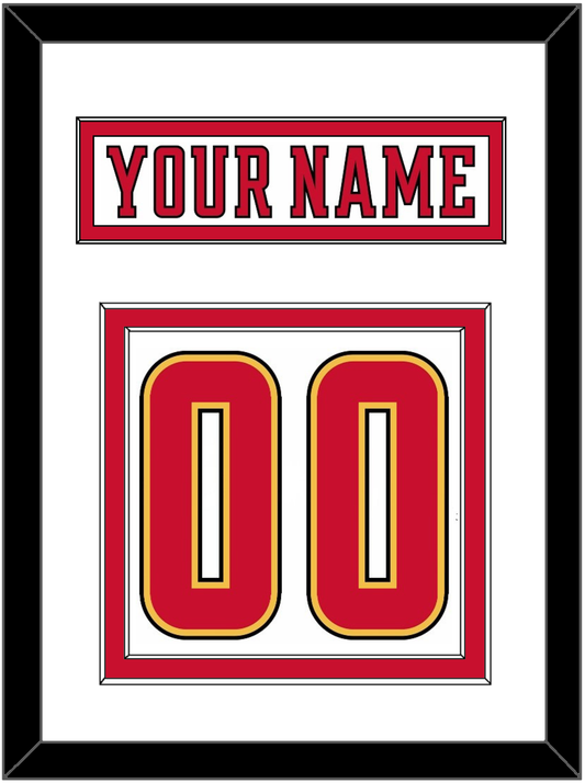 Calgary Nameplate & Number (Back) - Road White (2017-2020) - Signature Tier 1