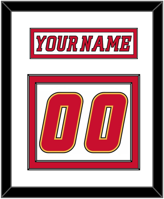 Calgary Nameplate & Number (Back) - Road White (2007-2017) - Signature Tier 1