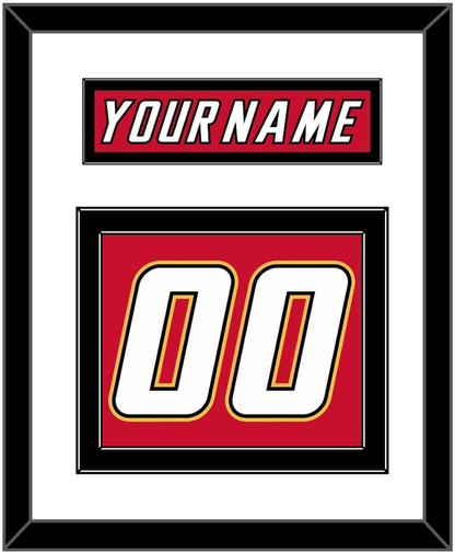 Calgary Nameplate & Number (Back) - Road Red (1995-2000) - Signature Tier 2