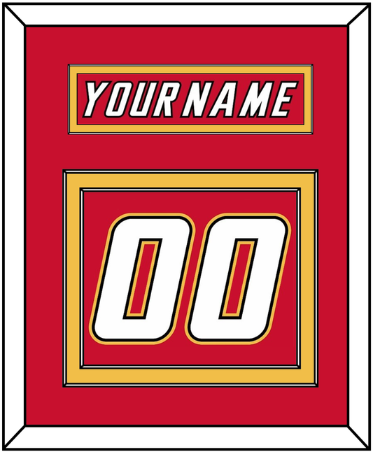 Calgary Nameplate & Number (Back) - Road Red (1995-2000) - Signature Tier 3